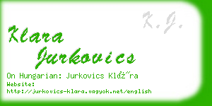 klara jurkovics business card